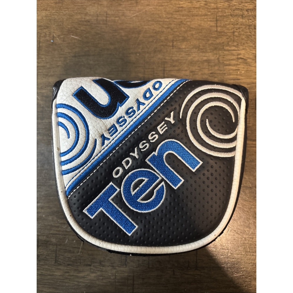 Odyssey Ten 10 Mallet Putter Headcover Golf Club Head Cover Magnetic White Blue